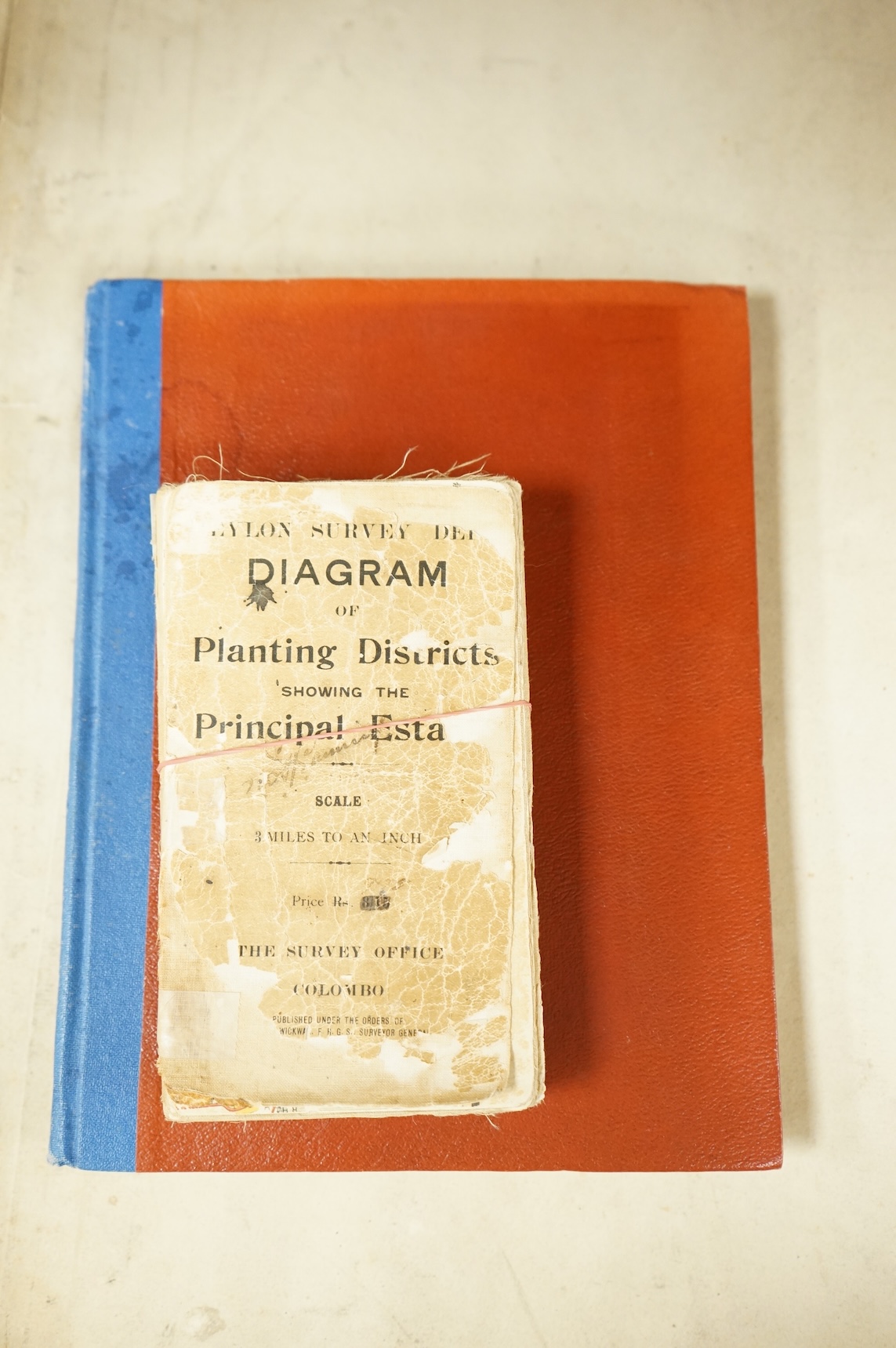 Brohier, R.L. and Paulusz, J.H.O. - Land, Maps & Surveys: descriptive catalogue of historical maps in the Surveyor General's Office ... vol. 2. (only). 59 maps (mostly folded, some coloured); rebound unlettered binder's